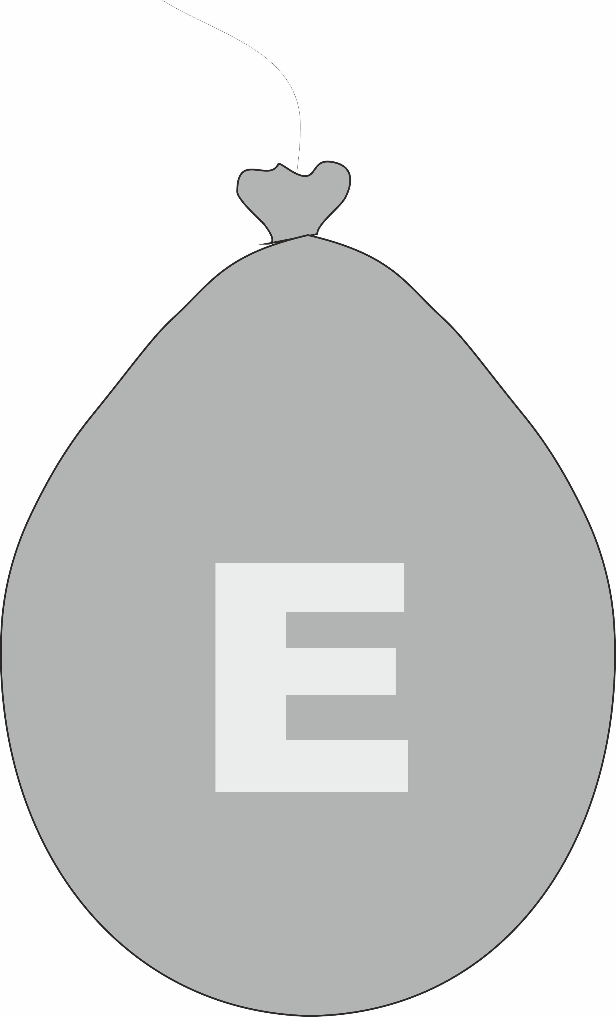 Balónek písmeno E stříbrné